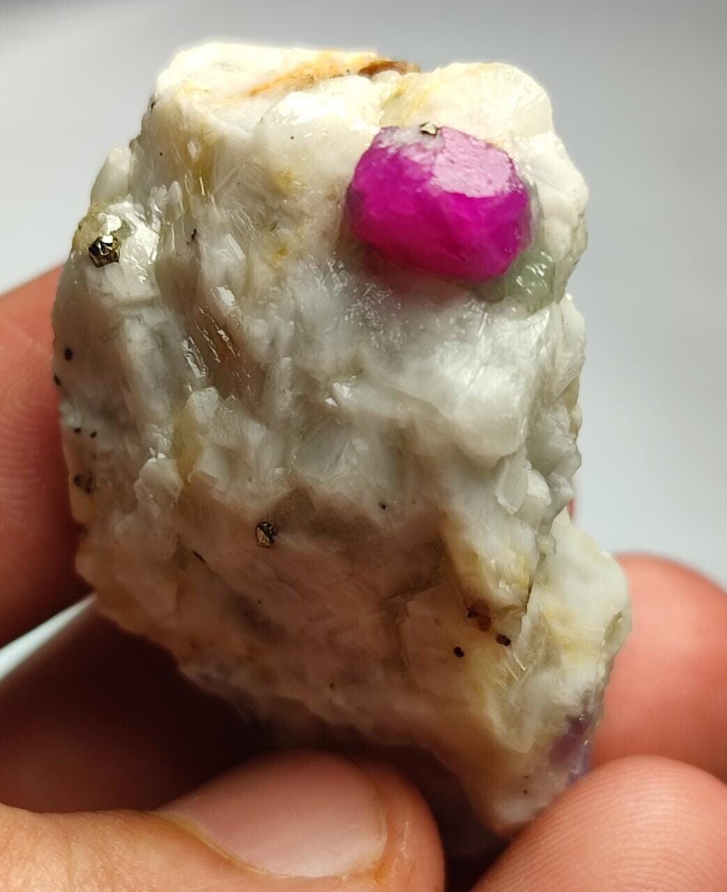 28-g Natural Ruby Specimen Ruby crystals on matrix from Pakistan 