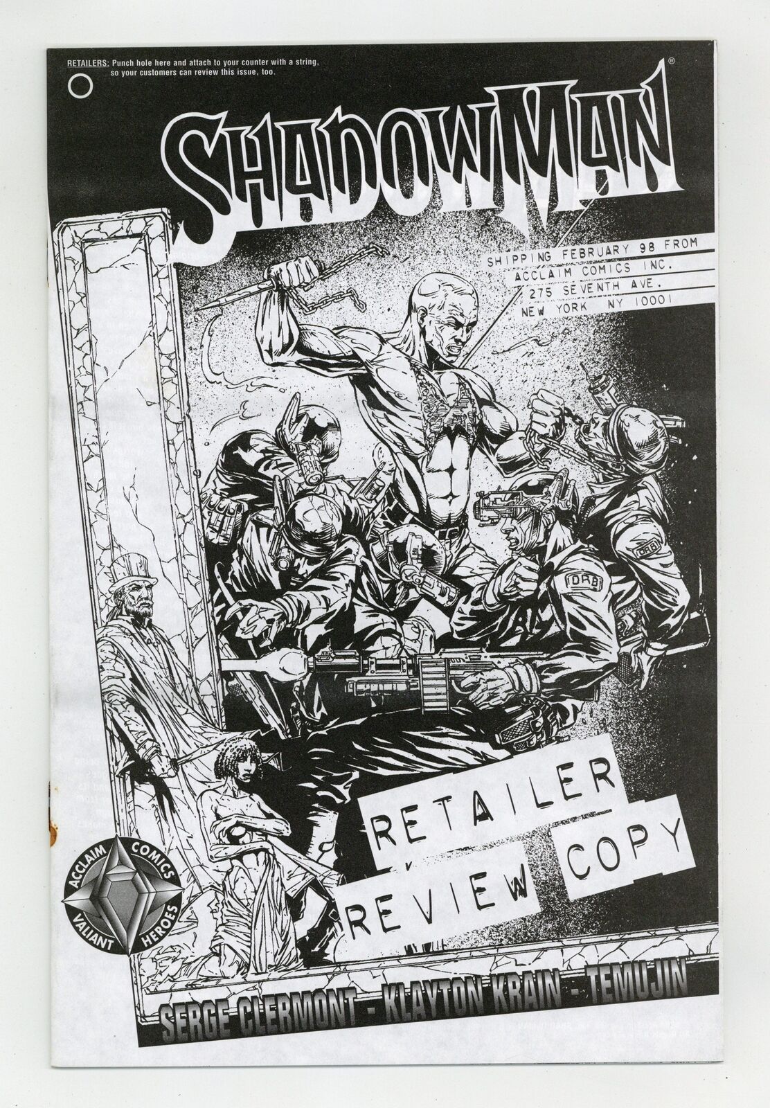 Shadowman Retailer Review Copy #16 VG/FN 5.0 1998