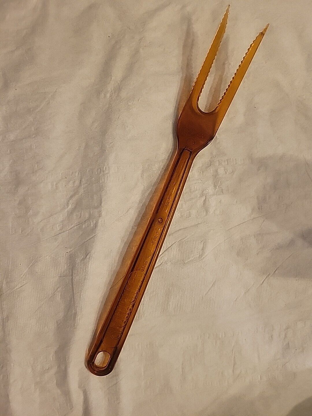 Vintage Amber Ultratemp by Robinson Knife Co Serrated Meat Serving Fork