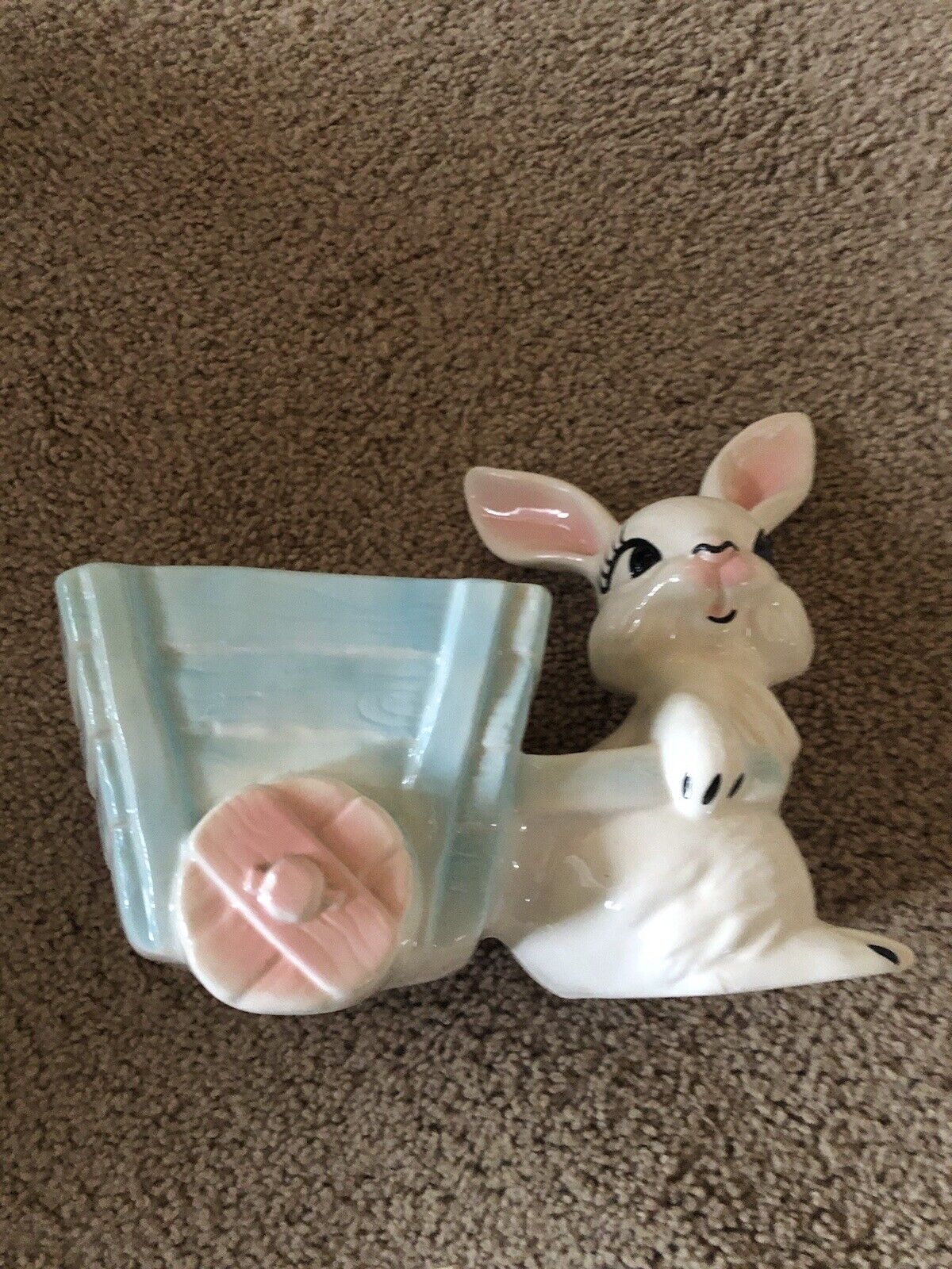 Vintage Bunny Rabbit Planter , Trinkets