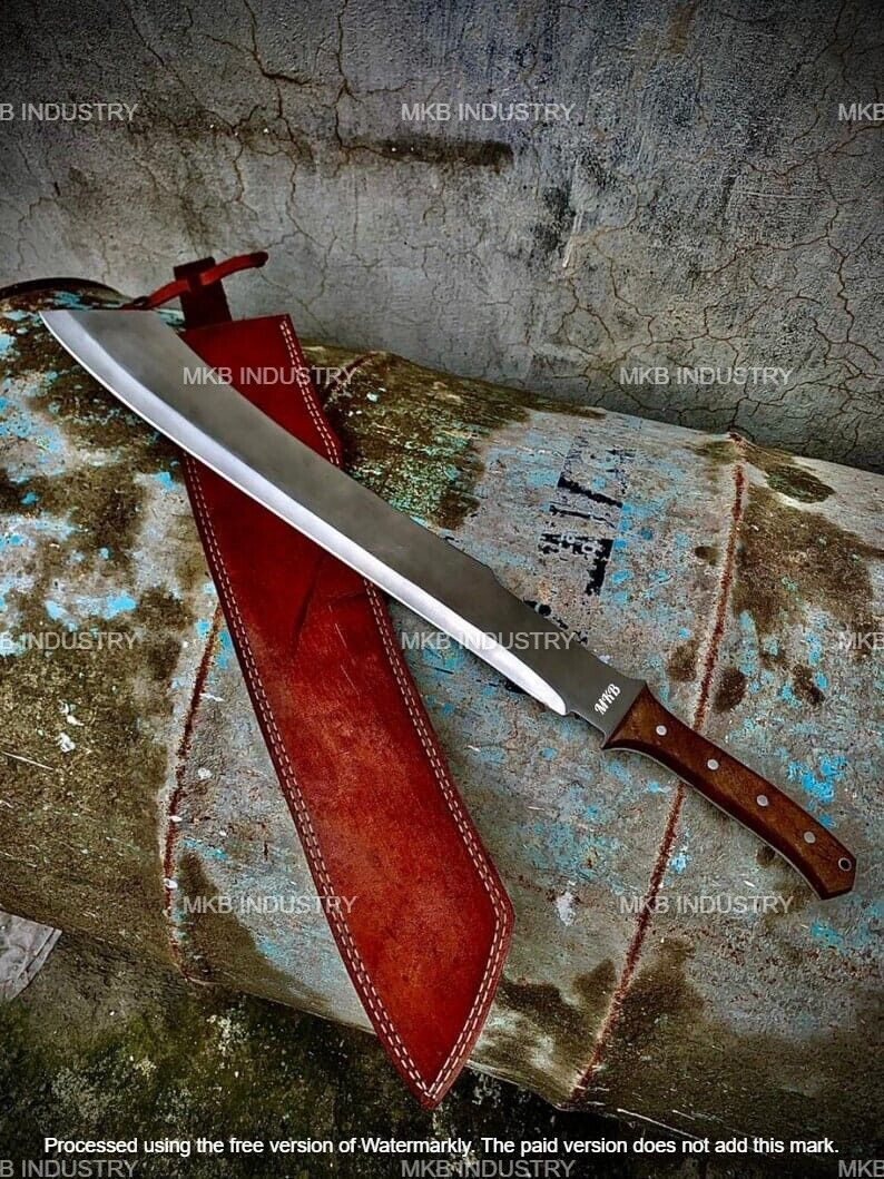 25\'\' Handmade D2 Steel Sword Hunting Sword Machete Knife With Sheath.