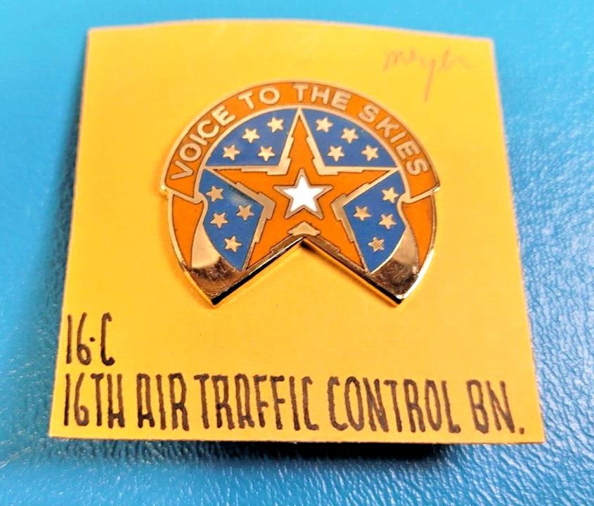 Vintage 16th Air Traffic Control Battalion DUI Medal Pin N.S. Meyer Hallmark
