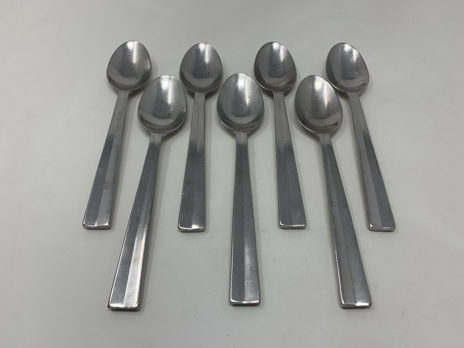 Calvin Klein Tate Stainless 7 Table Spoons Retired Impossible to Find