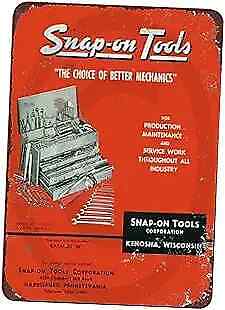  1958 Snap On Tool Catalog Vintage Look Reproduction Metal Sign 8x12 USA 