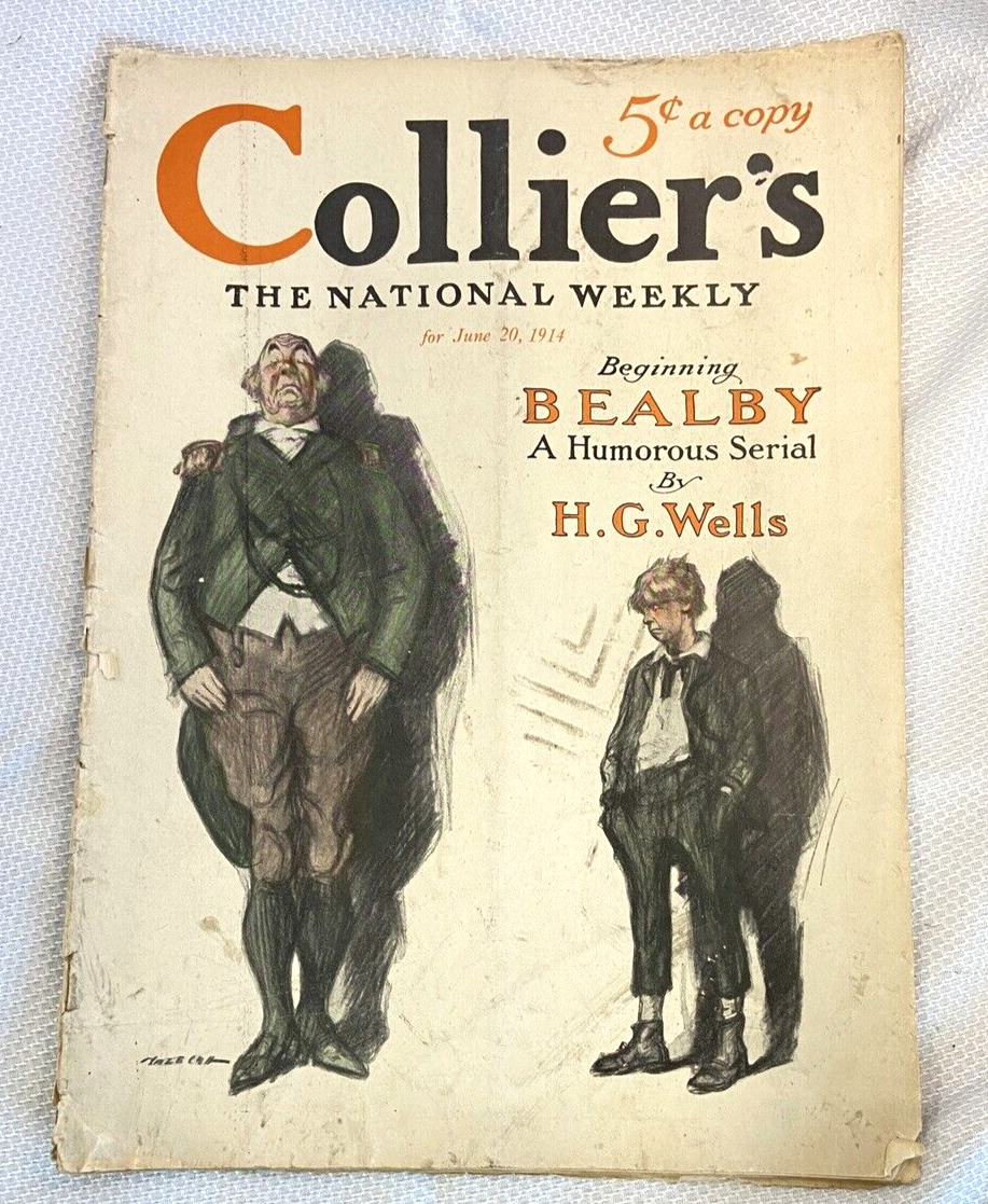 Collier's Magazine 6/20/1914  HG Wells Serial Story Overland Cars Tuxedo Tobacco