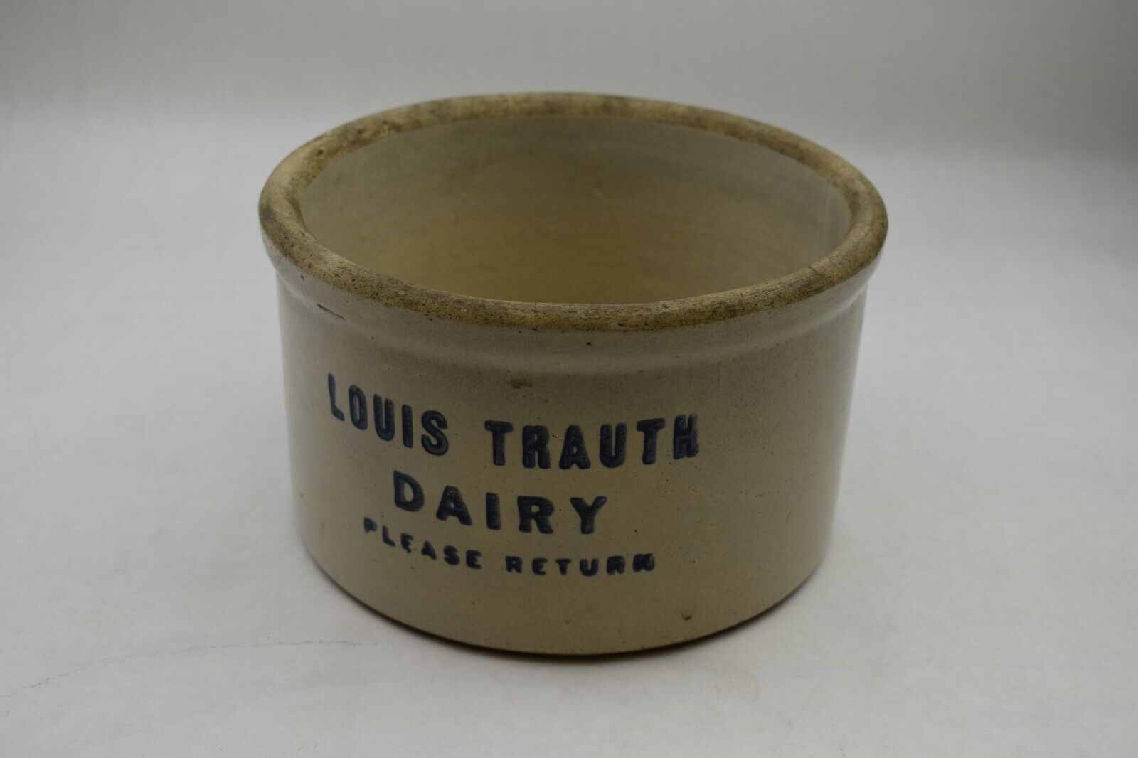 Antique Cheese Crock - Louis Trauth Dairy Dish READ DESC