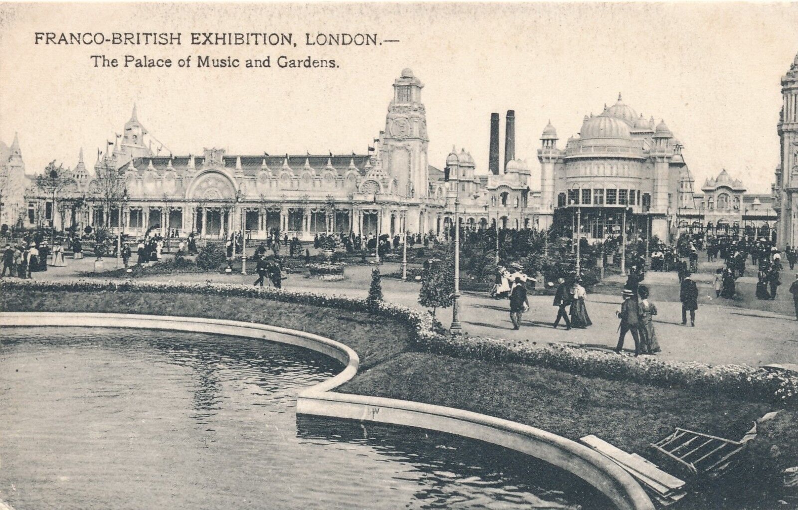 1908 London Franco-British Exhibition The Palace of Music and Gardens