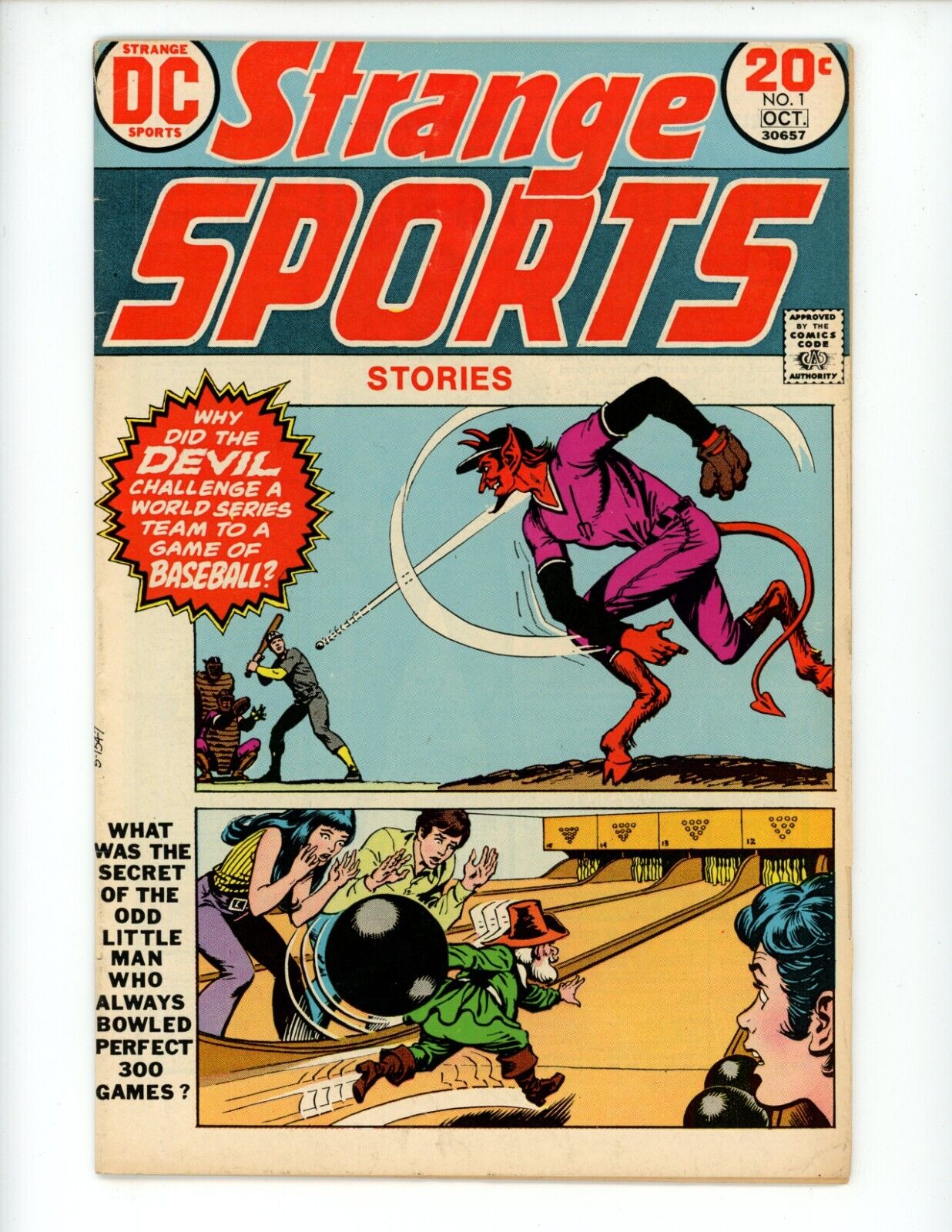 Strange Sports Stories #1 Comic Book 1973 FN DC Devil Pitcher
