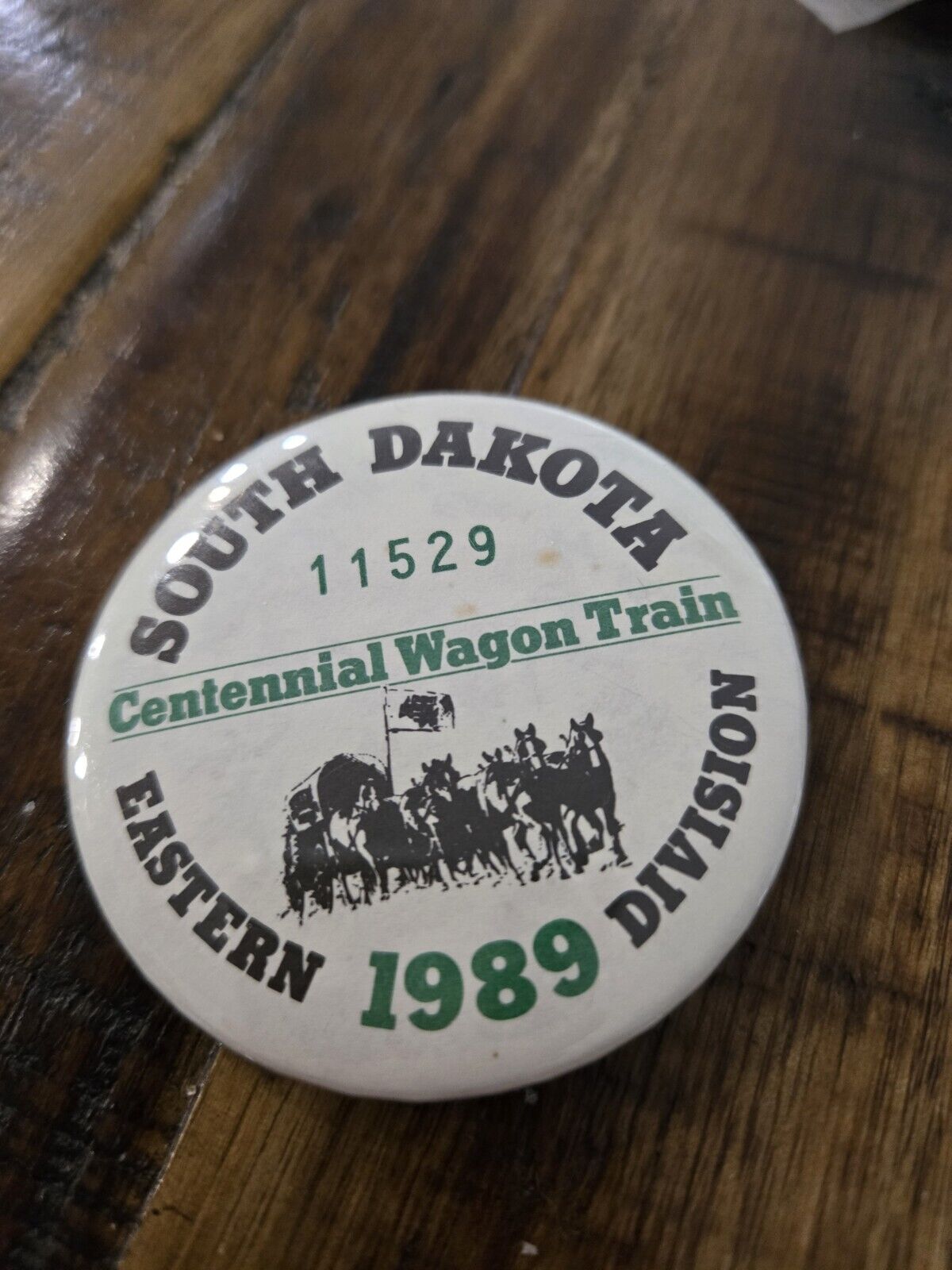 1989 SD CENTENNIAL WAGON TRAIN PINBACK EASTERN DIVISION 2.25\