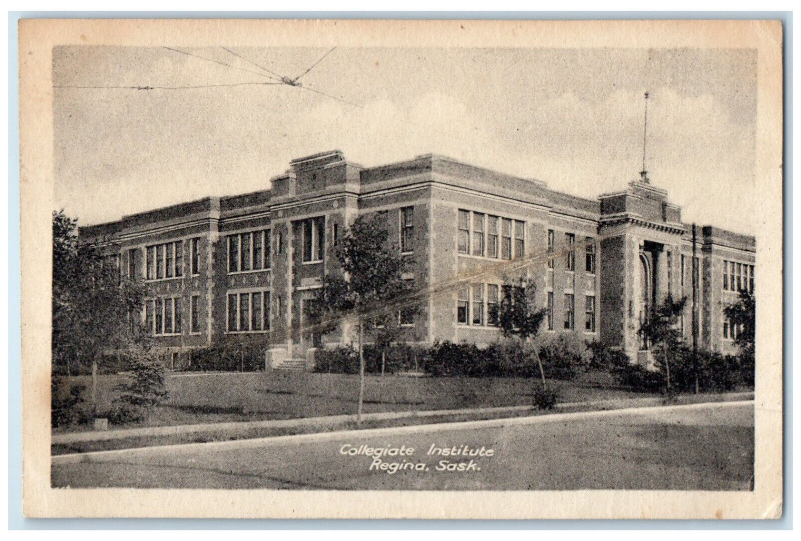 1921 Regina Collegiate Institute Saskatchewan Canada Posted Antique Postcard