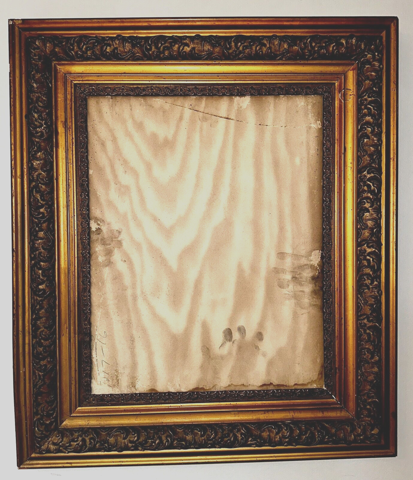 Ornate Antique Wood & Gesso Picture Frame Large - 25 1/4\