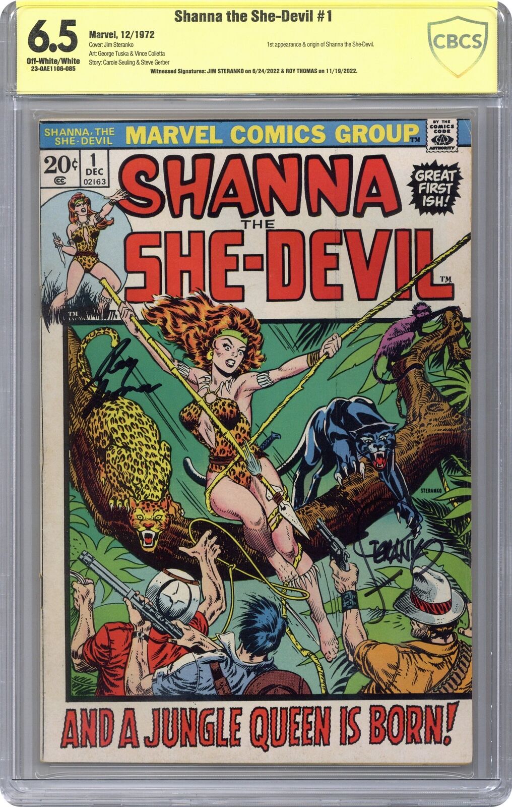 Shanna The She-Devil #1 CBCS 6.5 SS Steranko/Thomas 1972 23-0AE1106-085