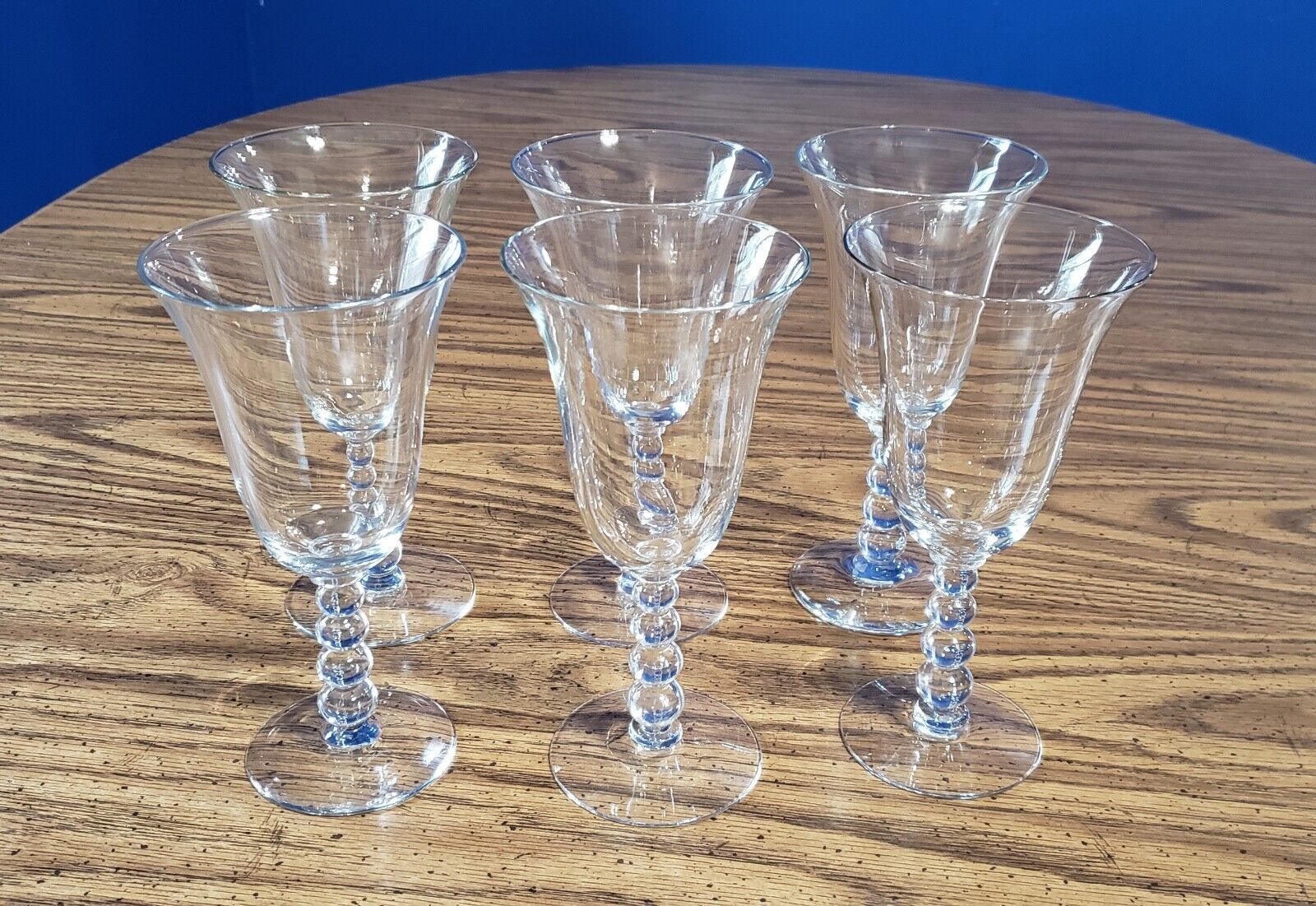 Imperial Glass Ohio Candlewick Clear Water Goblets Stem 3400 - Set Of 6
