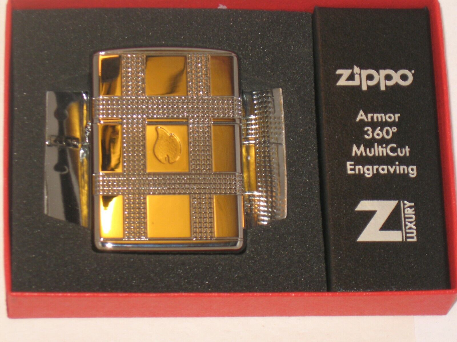 NEW USA Windproof ZIPPO Lighter 49079 Deep Carved 360 Geometric Design HP  Armor