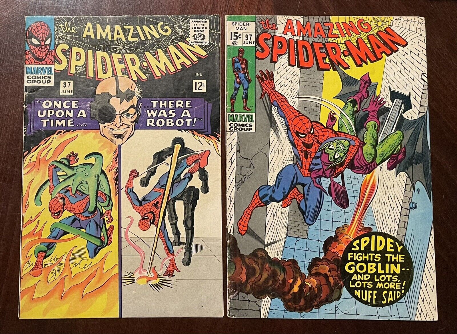 Amazing Spider-Man Lot 37 & 97 1st Norman Osborn 1966, Green Goblin, Steve Ditko