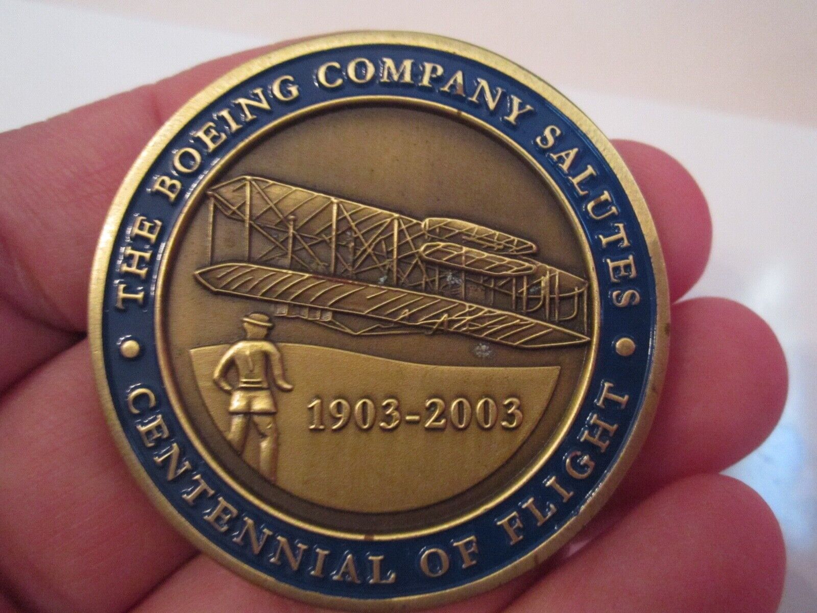 2003 THE BOEING COMPANY SALUTES CENTENNIAL OF FLIGHT COIN IN THE CASE 2