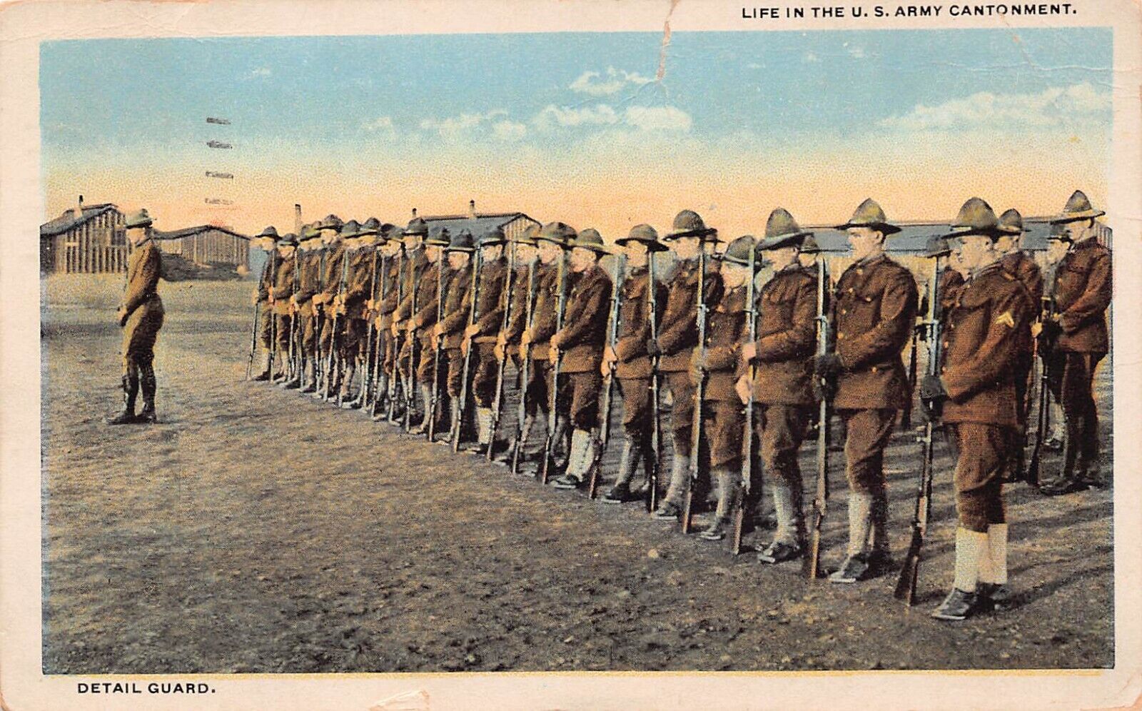Johnston IA Military Army Base Iowa Camp Dodge DAMAGE Vtg Postcard C49