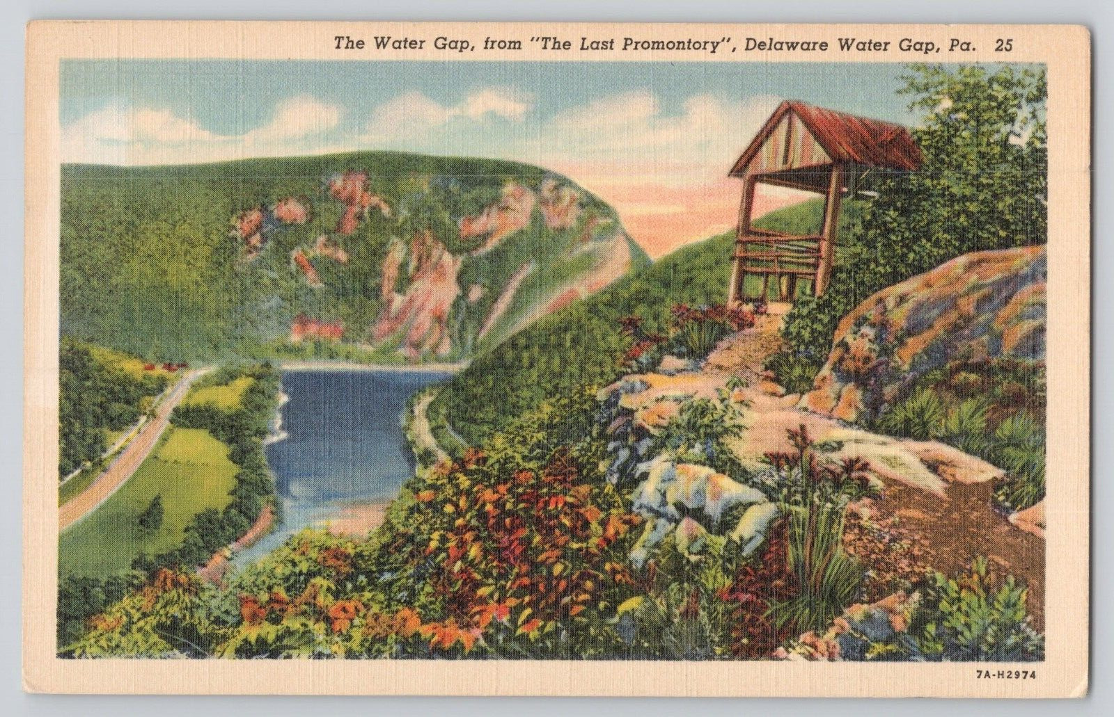 Postcard The Last Promontory , Delaware Water Gap, Pennsylvania