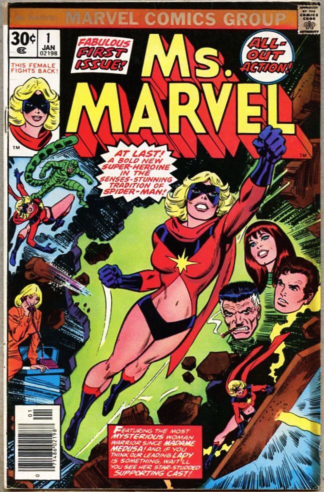 Ms. Marvel #1-1977 gd/vg 3.0 John Romita Peter Parker 1st Ms Marvel Scorpion Mak