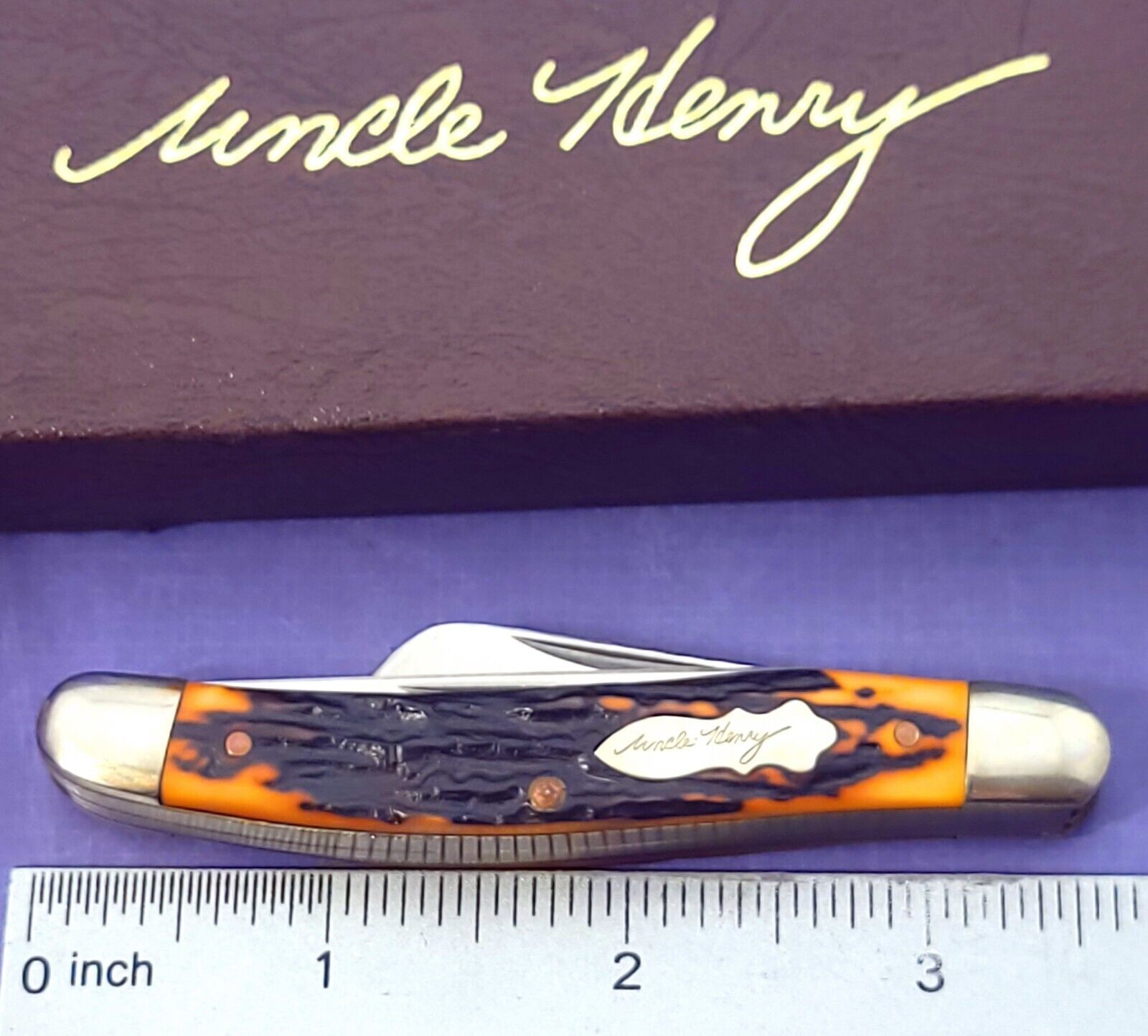Schrade Walden Uncle Henry Knife Made in USA 1946-73 897UH Medum Stockman NOS
