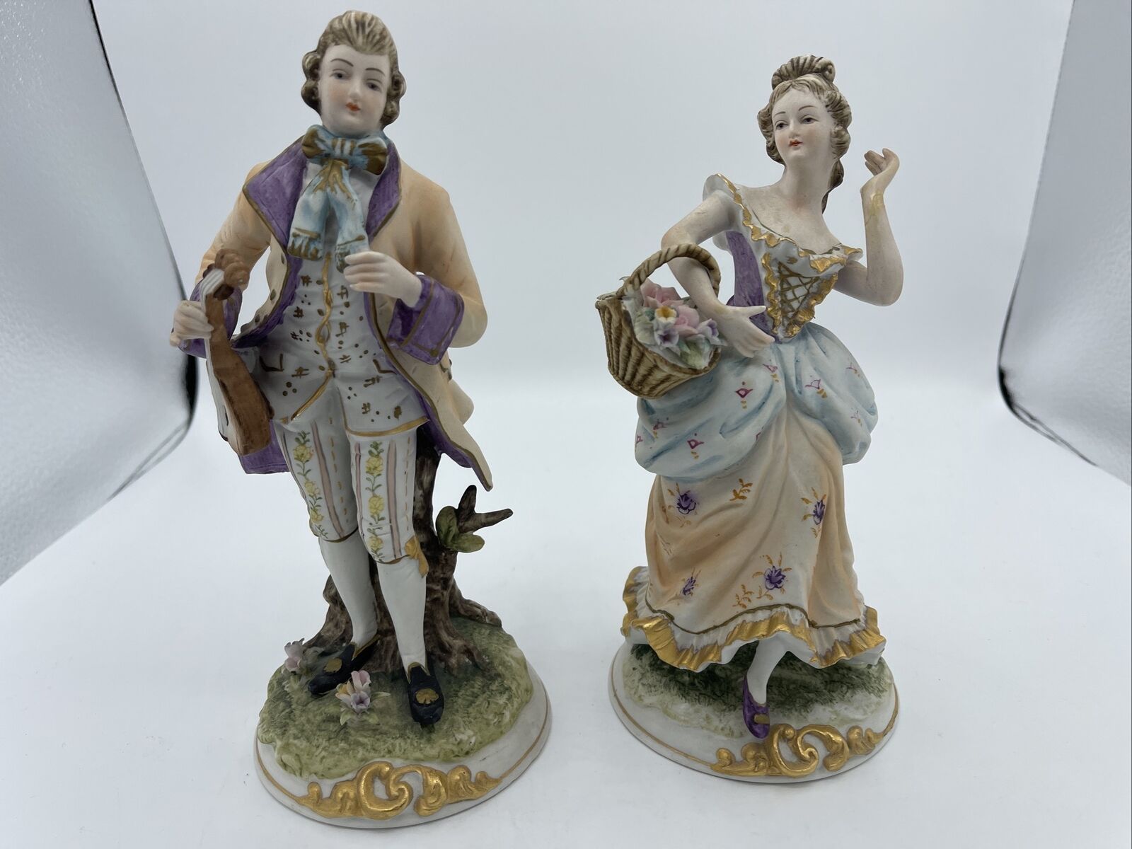 Vtg Andrea By Sadek Japan #6910 Victorian  Couple Man & Woman Figurines