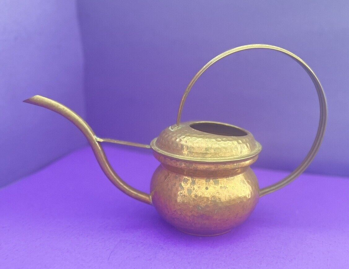 Vintage Hammered Brass Watering Can SALE