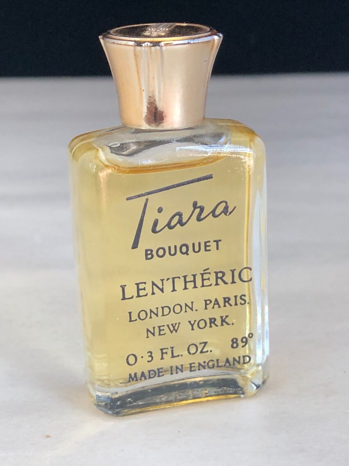 NEW Vintage Tiara Bouquet Parfum by Lentheric Miniature Glass Bottle .3 fl oz