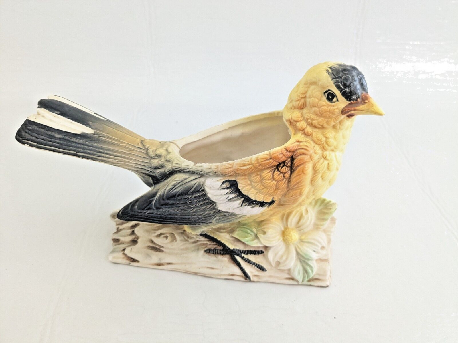 Vintage Yellow Bird Planter  - Made In Japan 6 1/4\