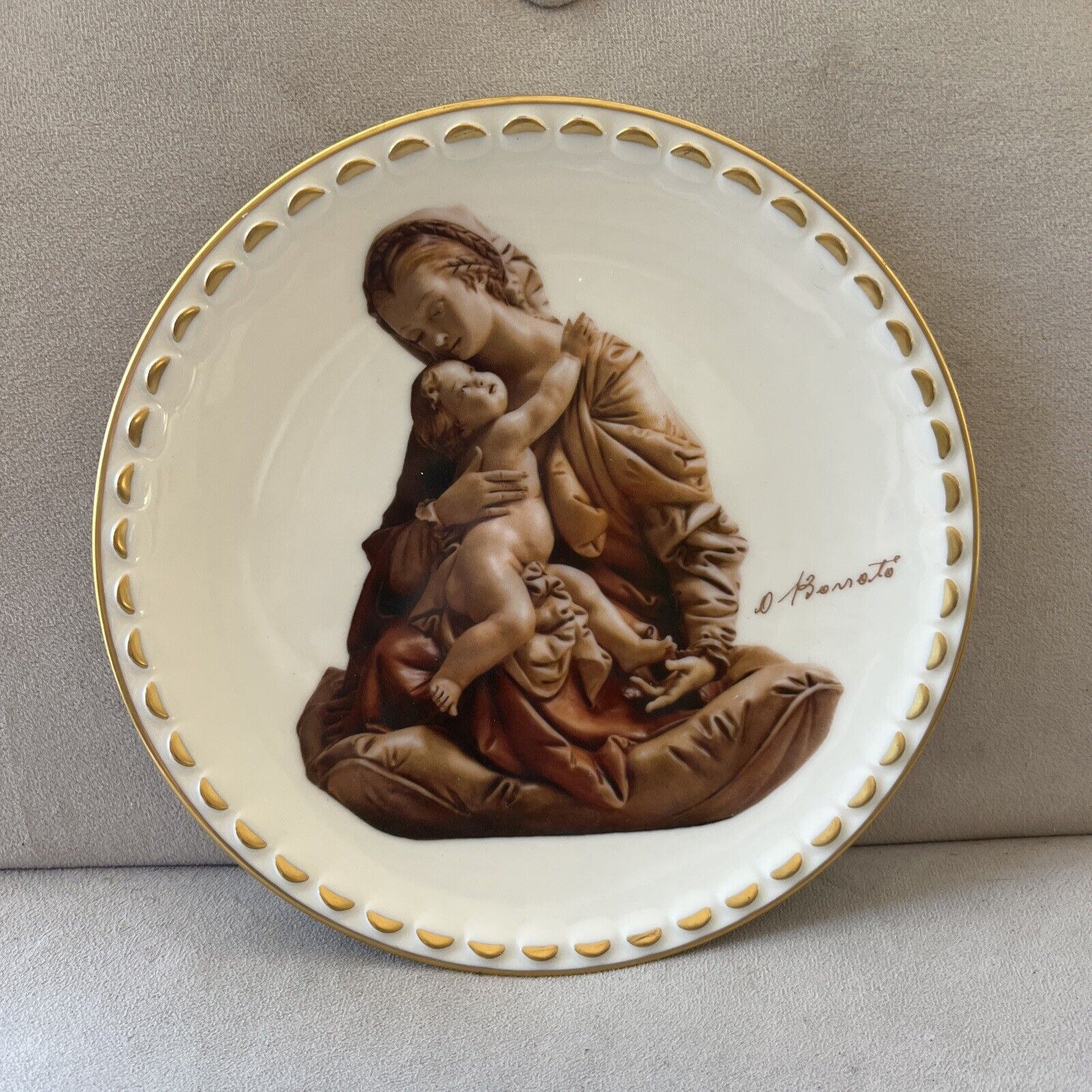 Titian Madonna Collector Plate Antonio Borsato Masterpieces Gorham 1978 Vintage