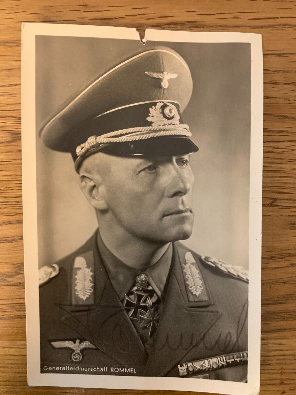 Desert Fox Erwin Rommel Autograph Original Pencil Signature