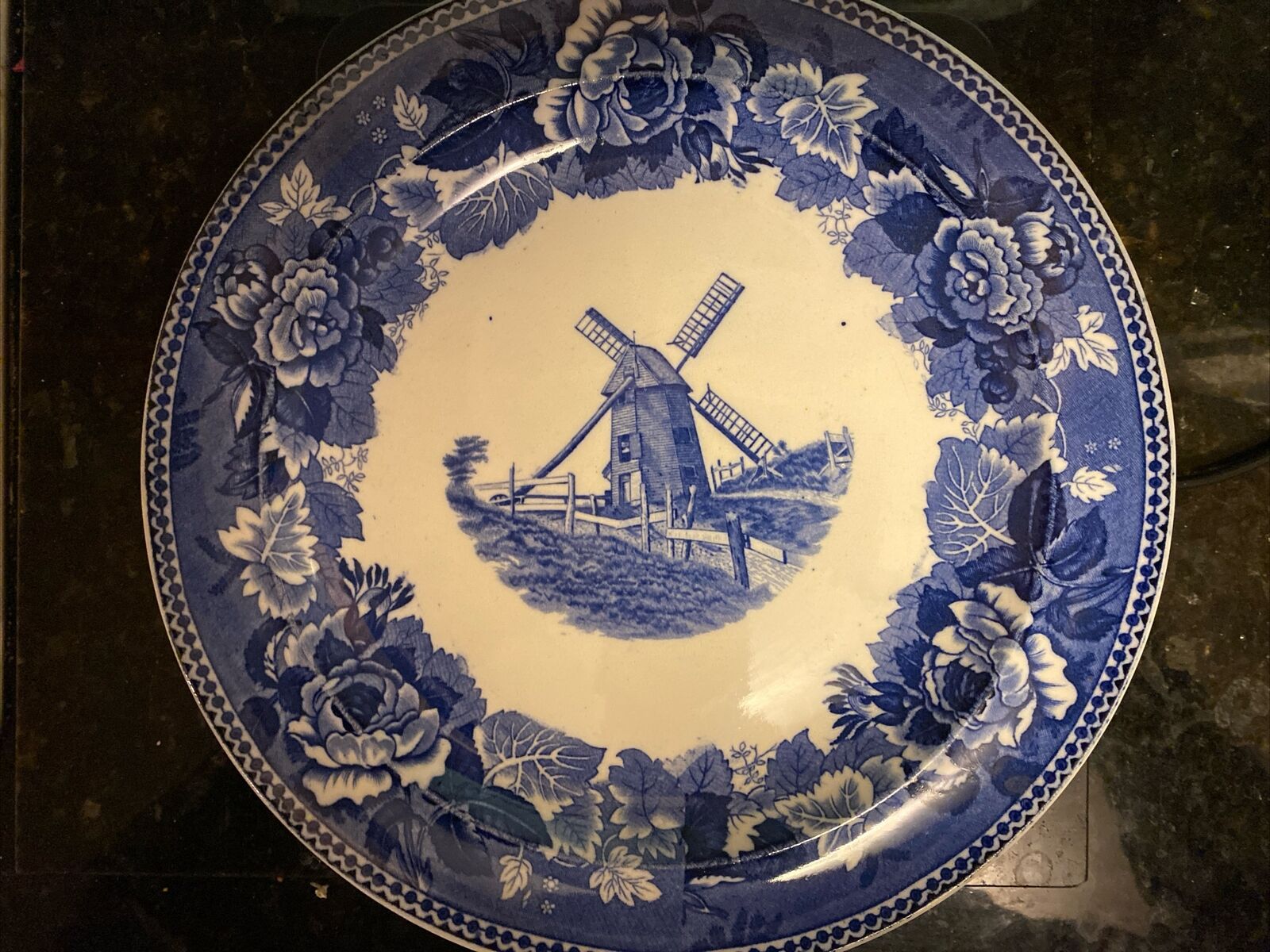 Wedgewood, Blue, Dinner Plate, Old Windmill, Nantucket Island
