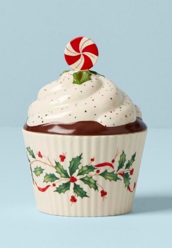 Lenox Holiday Cupcake Candy Dish NIB