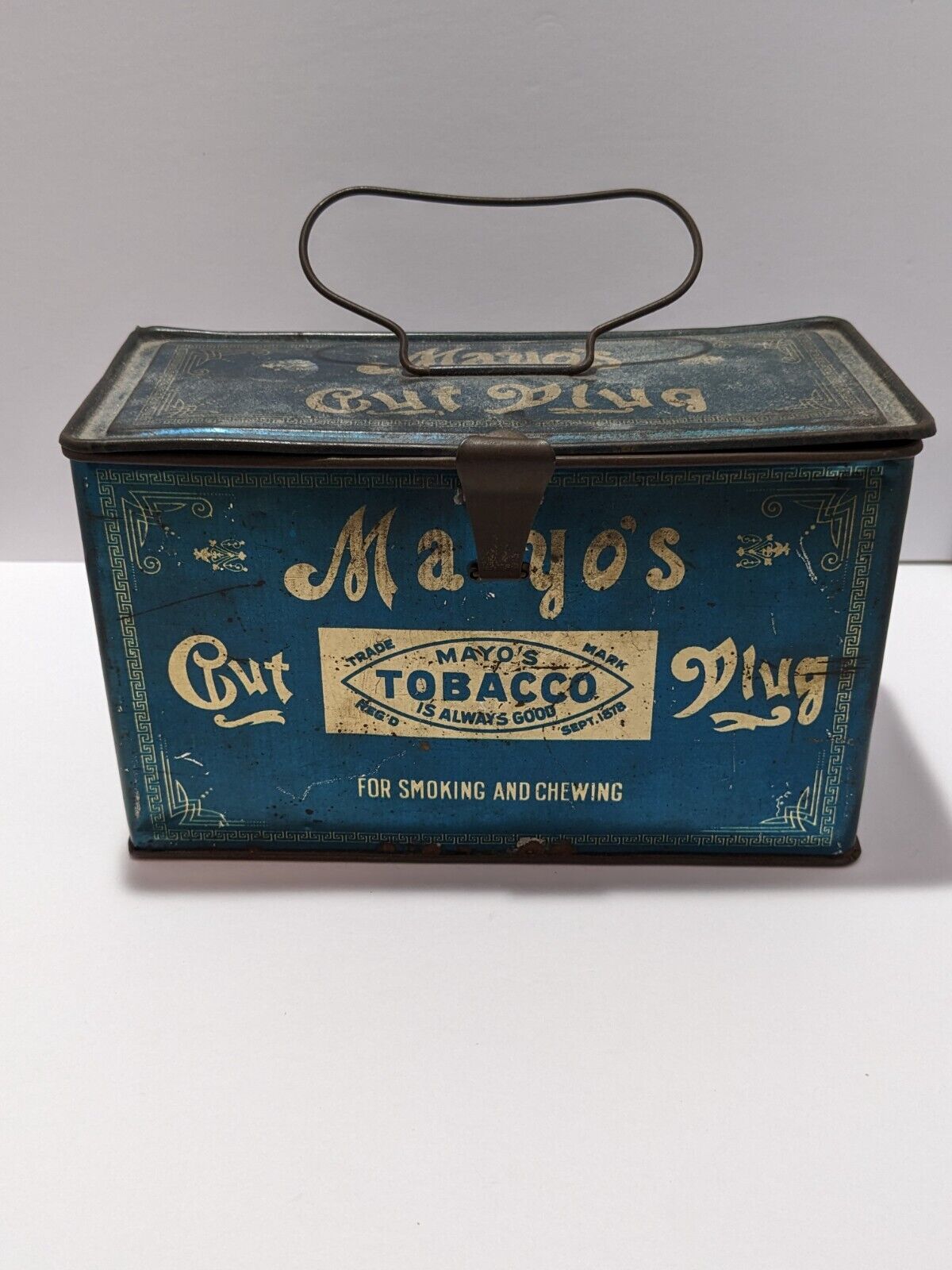 Antique Mayo's Cut Plug Tobacco Tin Box