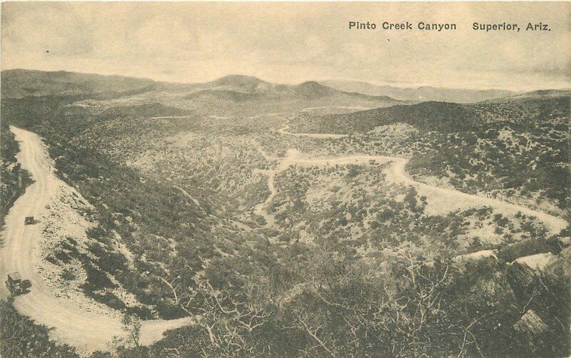 Albertype C-1915 Pinto Creek Canyon Superior Arizona RPPC Photo Postcard 12211