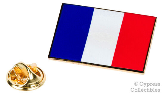 FRANCE FLAG ENAMEL LAPEL PIN PARIS FRANCE TRICOLOUR TIE TACK BADGE Drapeau NEW