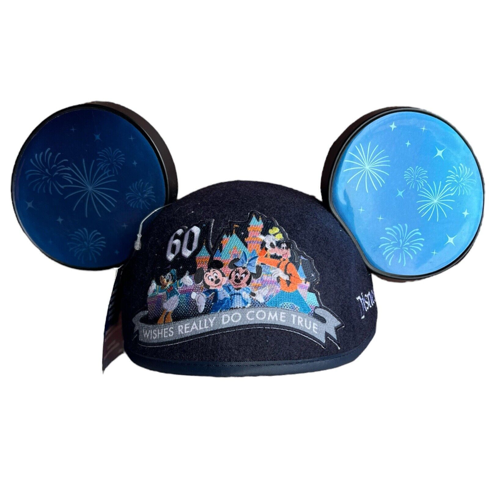 NWT Rare Disney 60th Anniversary Make A Wish Foundation Mickey Ears Souvenir Hat