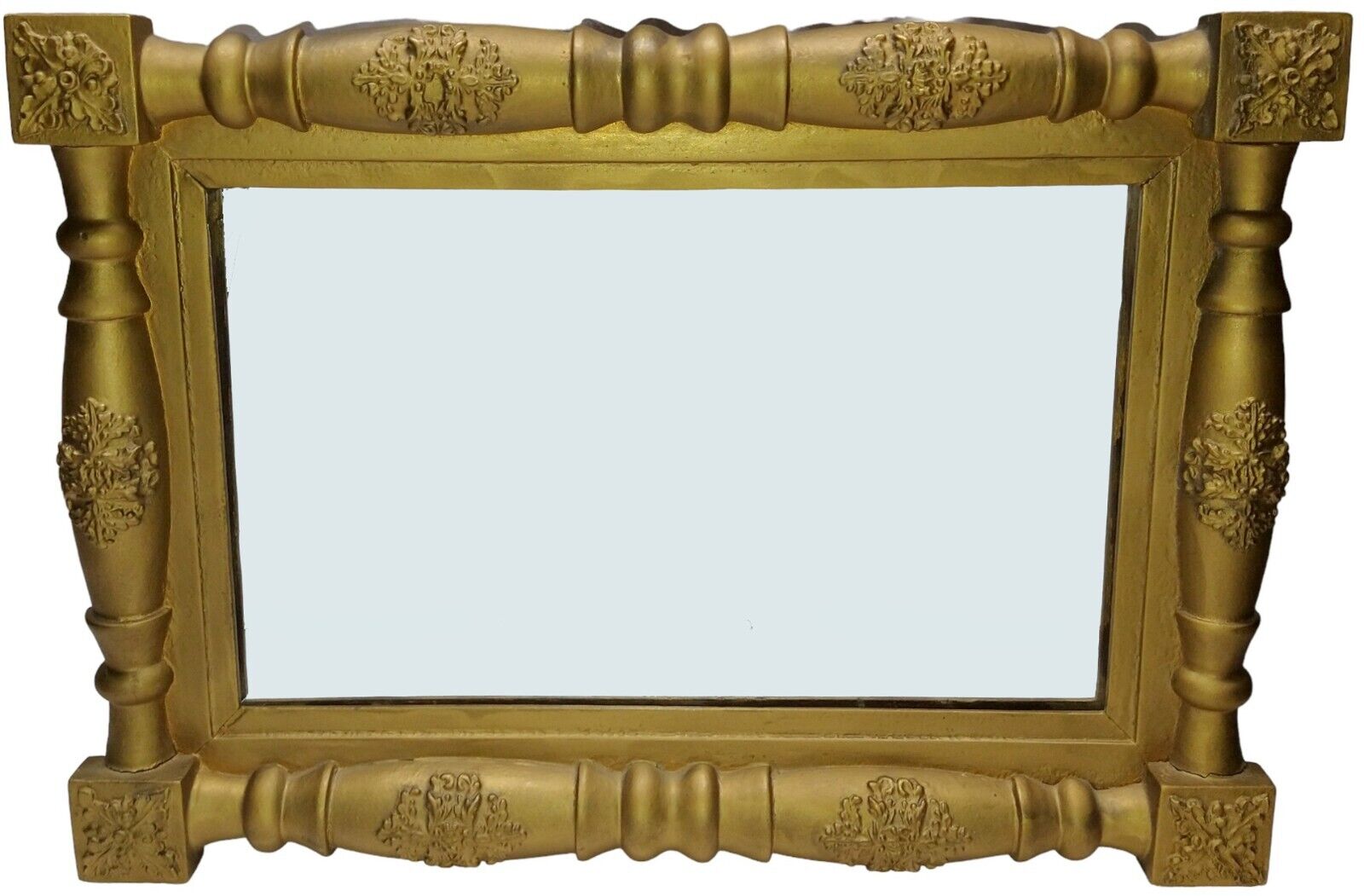 Antique 16x22 Wood & Gilded Gesso Picture Photo Mirror Frame Ornate with Glass