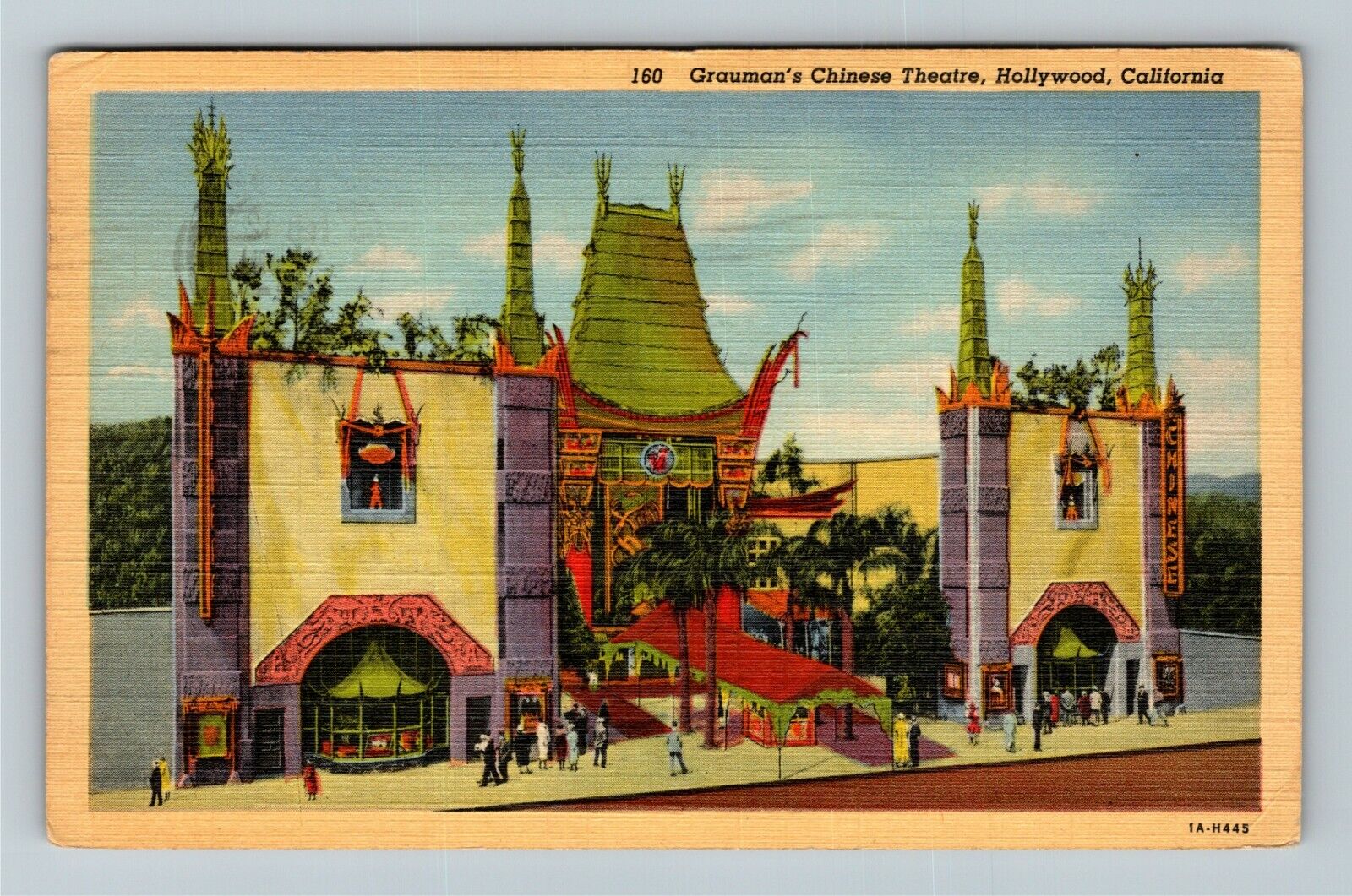 Hollywood CA-California, Grauman's Theatre, Exterior Vintage Postcard