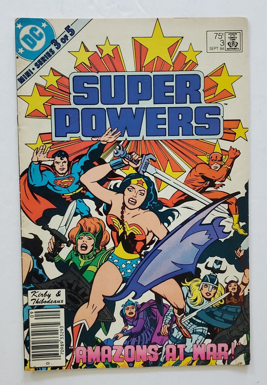 Super Powers (DC, 1984 series) #3 $0.75 W.W. & MASTERS OF THE UNIVERSE ON BACK.