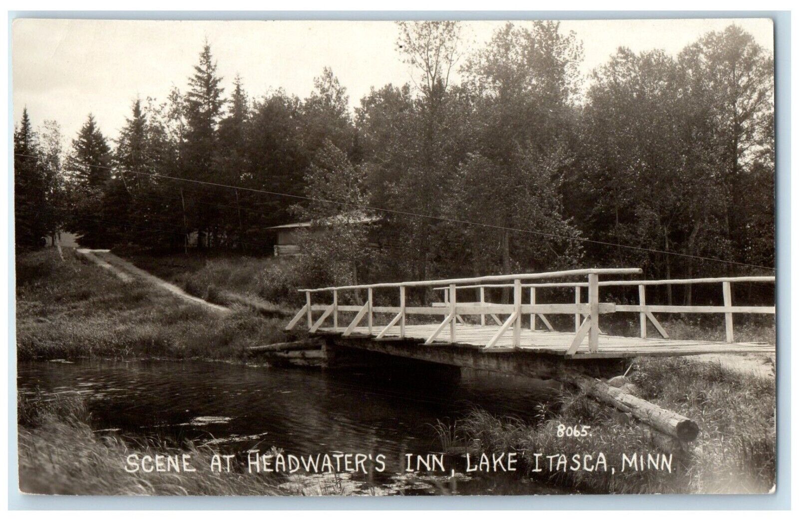 c1920\'s Scene At Headwater\'s Inn Lake Itasca Minnesota MN RPPC Photo Postcard