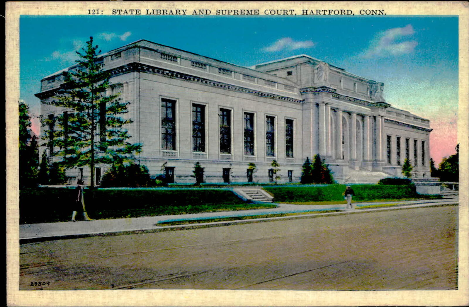 Postcard: at fol 29304 121: STATE LIBRARY AND SUPREME COURT, HARTFORD,