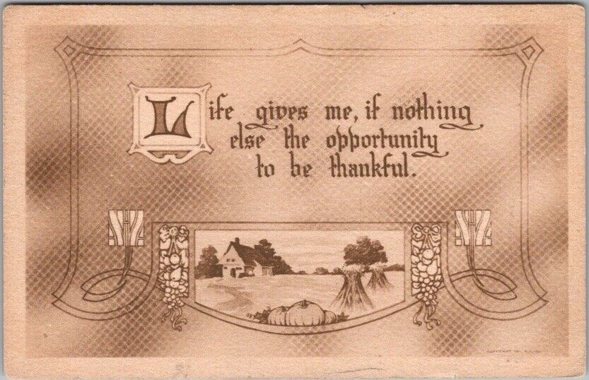 1912 Gibson THANKSGIVING Postcard \