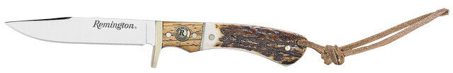 Remington Accessories 15655 Guide Jr. Steel Blade Stag Bone Handle Fixed Knife