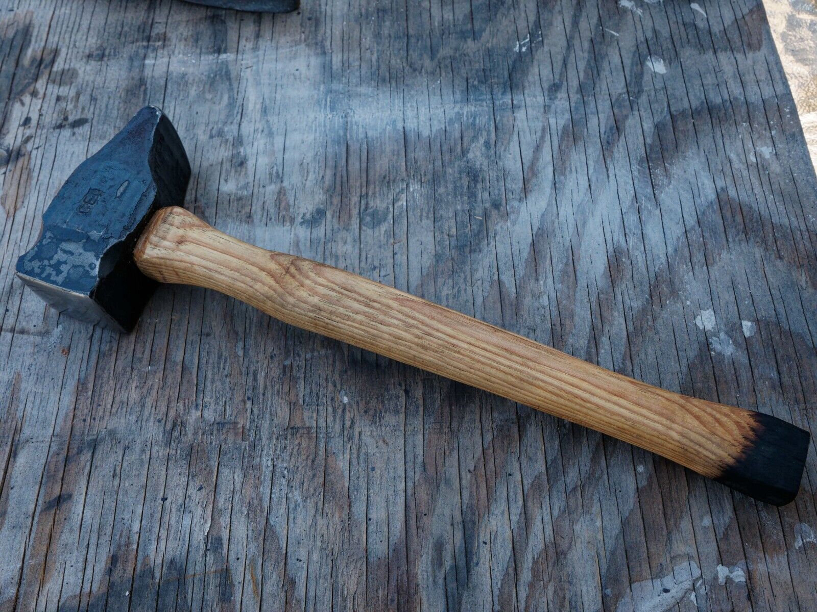 Blacksmith\'s Cross Peen Hammer with American Hickory handle by Red Tail Forge