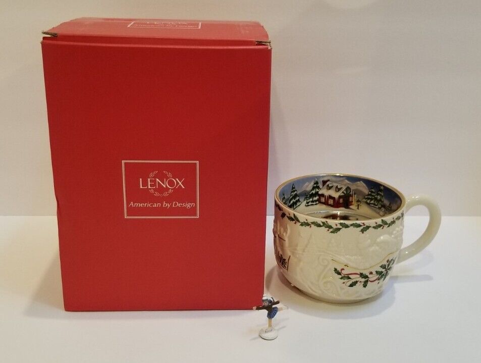 Lenox Holiday Musical Mug With Moving Ice Skater *READ FULL DESCRIPTION*