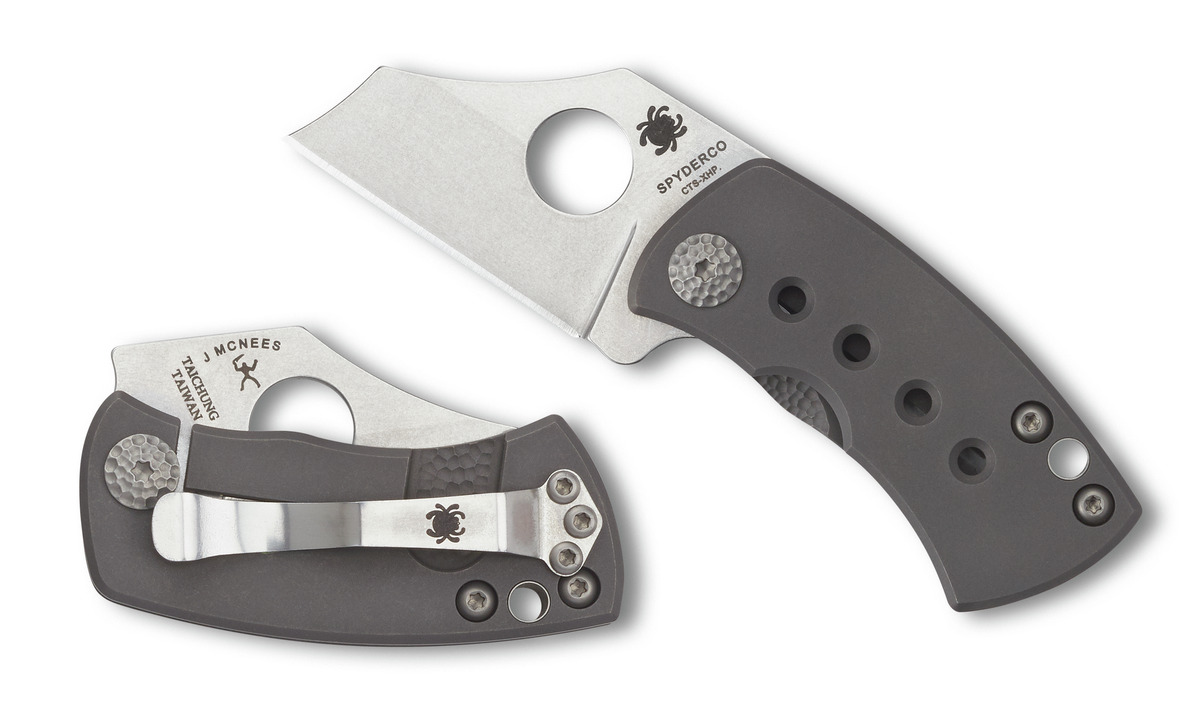 Spyderco Knives McBee Frame Lock Matte Finish Titanium CTS XHP Stainless C236TIP