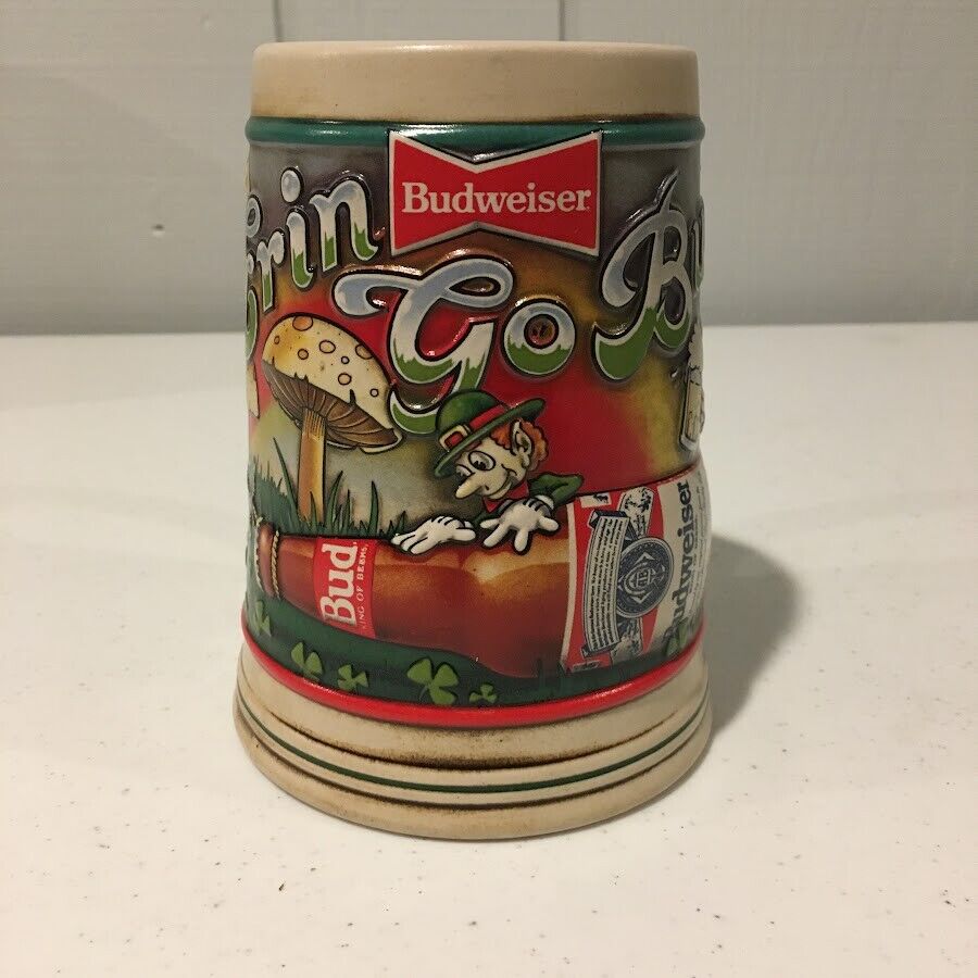 VTG 1993 Budweiser “Erin Go” Bud St Patricks Day Anheuser Busch Beer Stein Mug