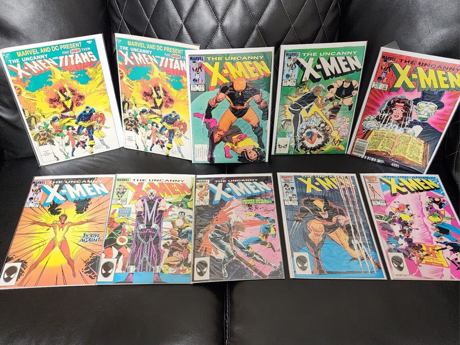 X-Men comic book lot of 10. marvel. Claremont. Wolverine. Vintage. Bronze age.
