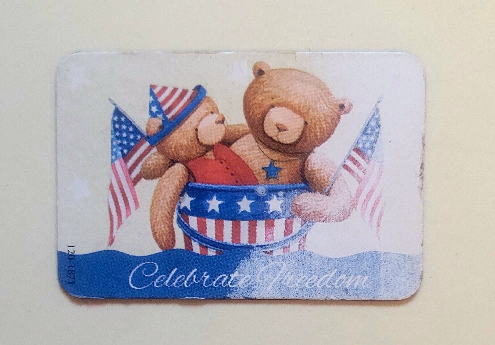 Celebrate Freedom Patriotic Teddy Bears Refrigerator Magnet Rubber 