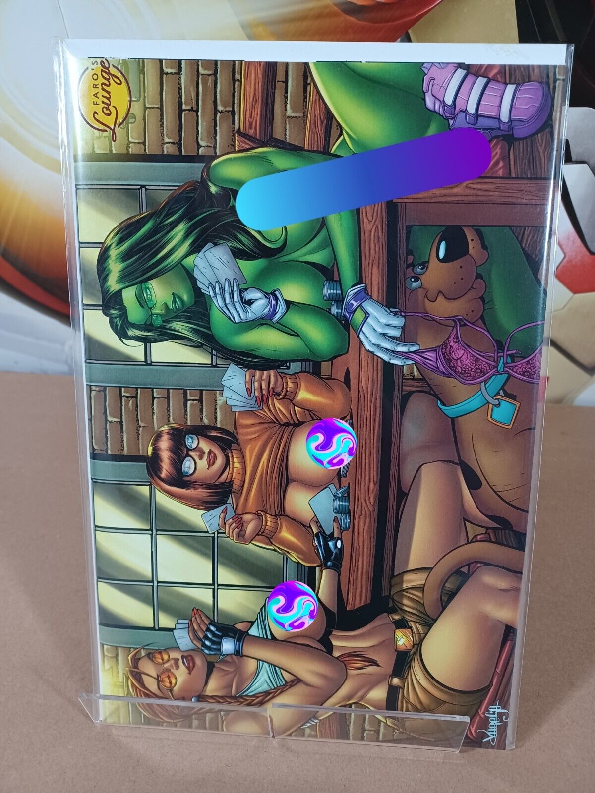 Faro's Lounge Superhero Strip Poker She-Hulk Lara Croft Velma Brainiacs Mature